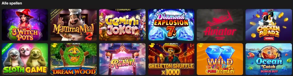 Wettson Casino spelaanbod met slots en Aviator crash game