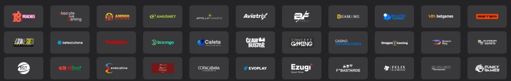 Wettson Casino overzicht met providers en spelaanbieders
